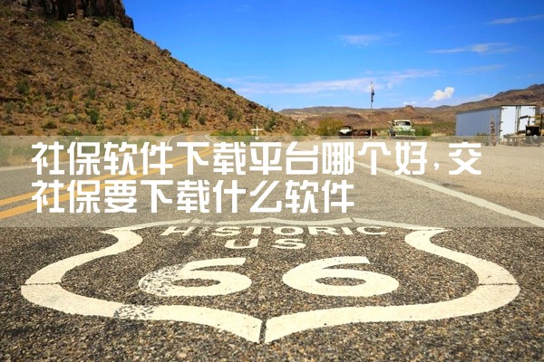 社保软件下载平台哪个好